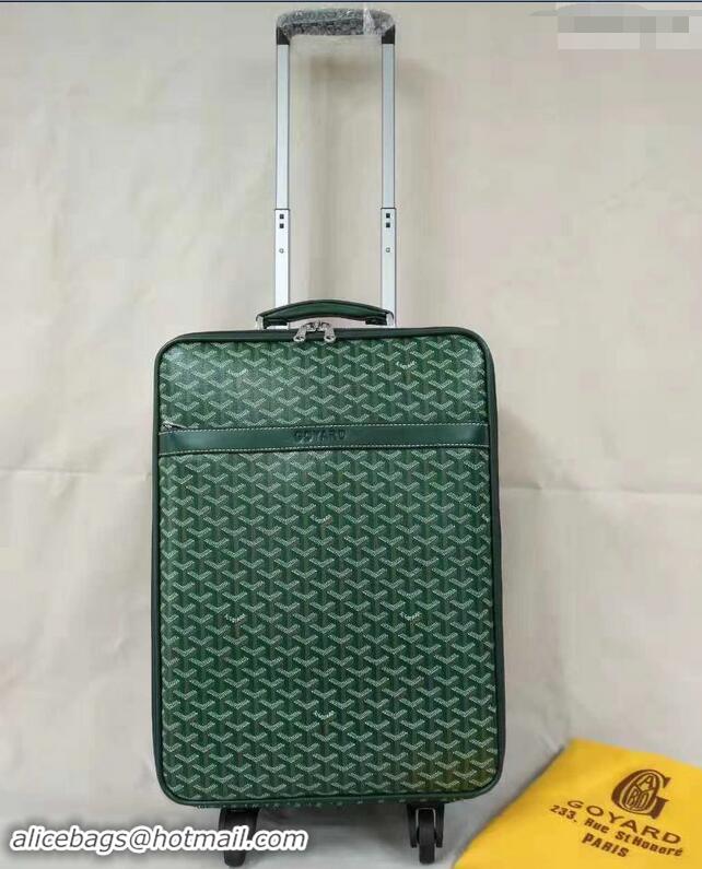 Buy Luxury Goyard Rolling Trolley Travel Luggage Bag GL020 Green