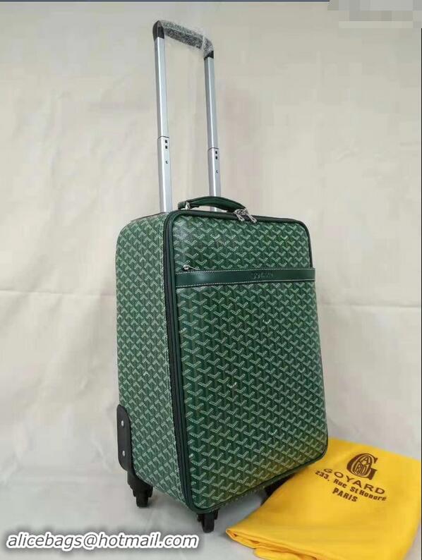 Buy Luxury Goyard Rolling Trolley Travel Luggage Bag GL020 Green