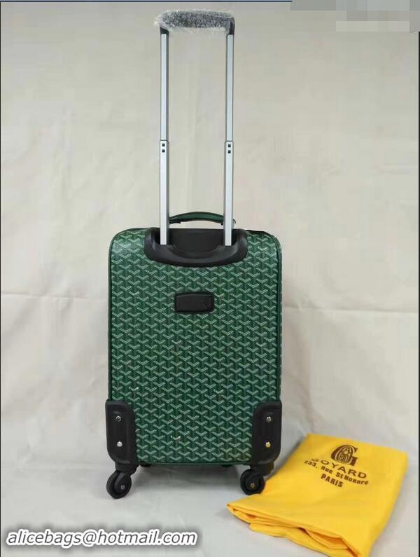 Buy Luxury Goyard Rolling Trolley Travel Luggage Bag GL020 Green