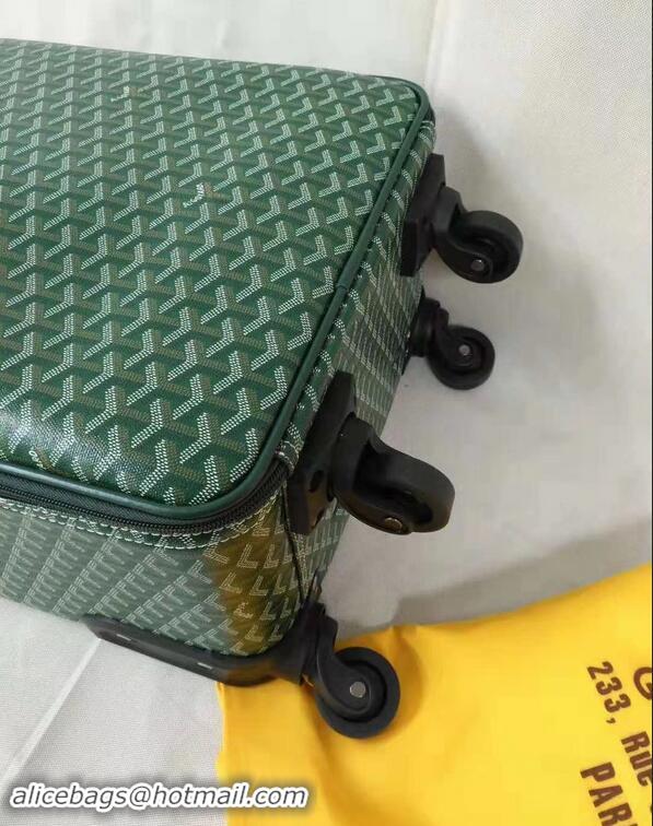 Buy Luxury Goyard Rolling Trolley Travel Luggage Bag GL020 Green