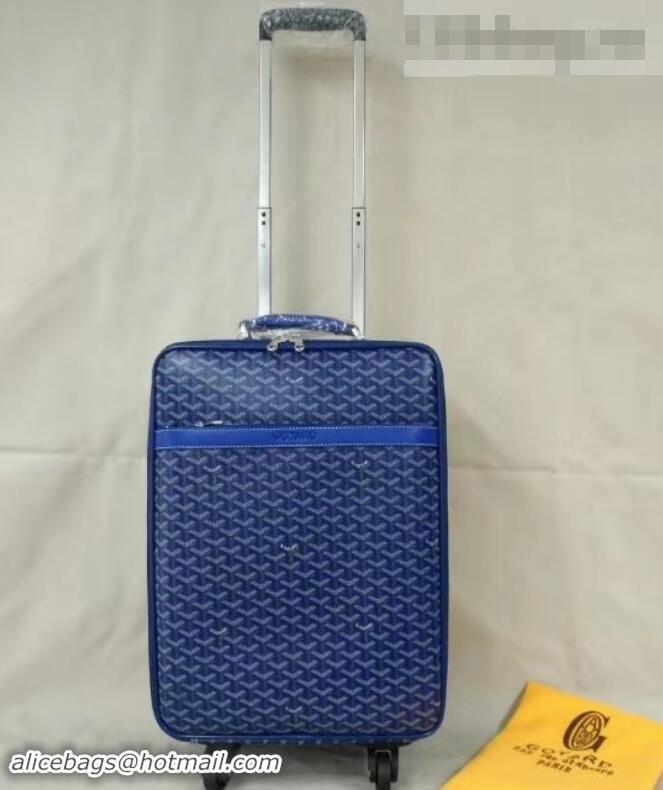 New Design Goyard Rolling Trolley Travel Luggage Bag GL020 Blue