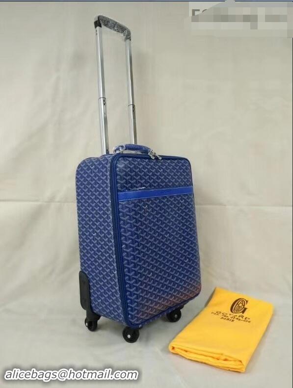 New Design Goyard Rolling Trolley Travel Luggage Bag GL020 Blue