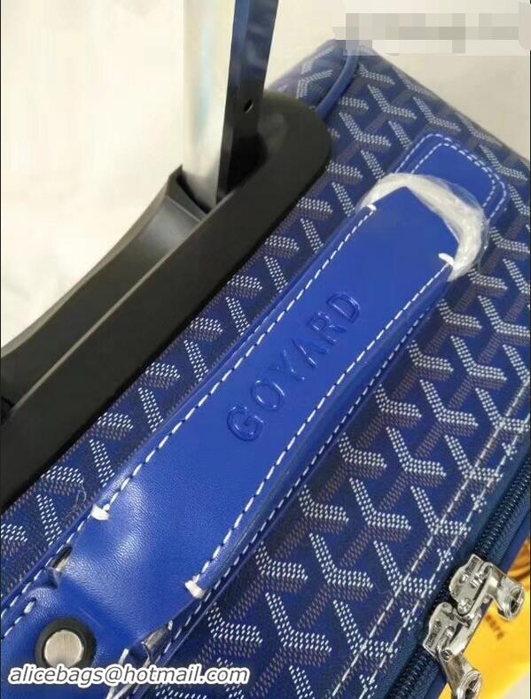 New Design Goyard Rolling Trolley Travel Luggage Bag GL020 Blue