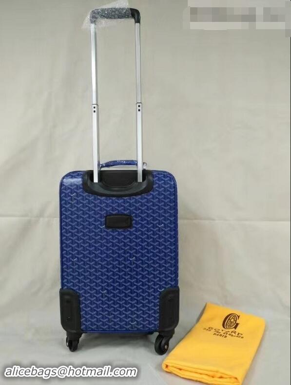 New Design Goyard Rolling Trolley Travel Luggage Bag GL020 Blue