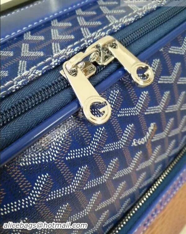 New Design Goyard Rolling Trolley Travel Luggage Bag GL020 Blue