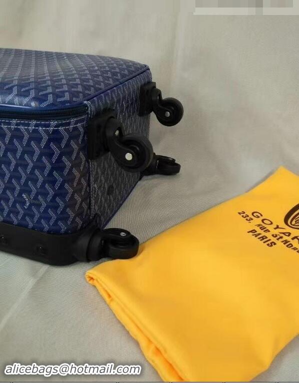 New Design Goyard Rolling Trolley Travel Luggage Bag GL020 Blue