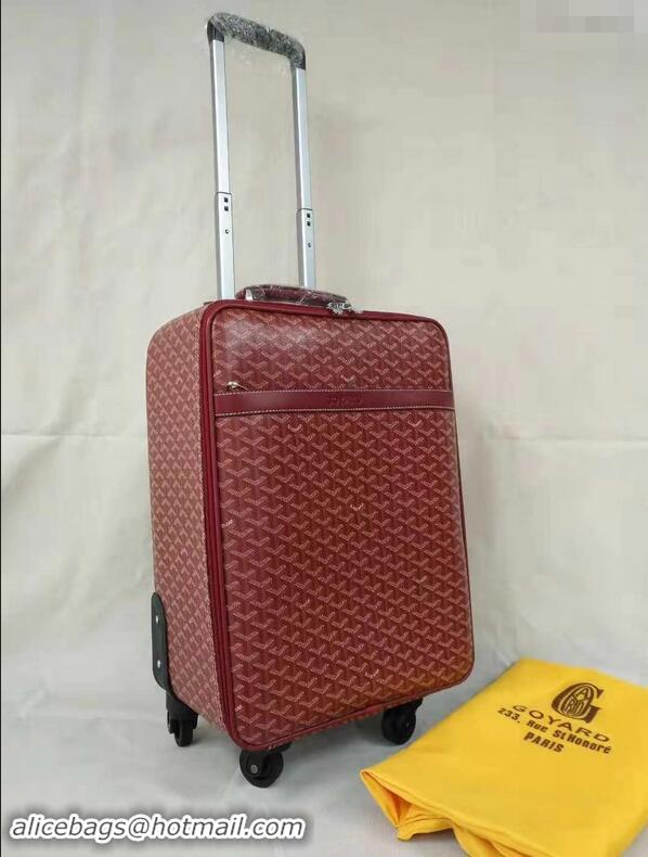 Top Quality Goyard Rolling Trolley Travel Luggage Bag GL020 Burgundy