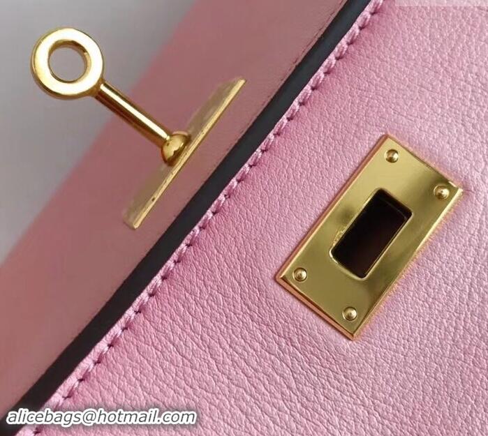 Well Crafted Hermes Kelly Wallet in Swift Leather H422012 Pink