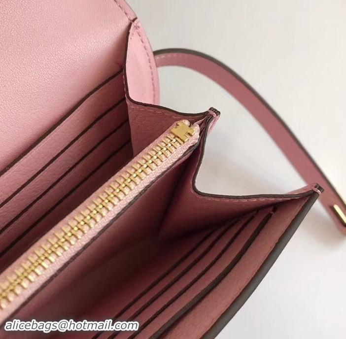 Well Crafted Hermes Kelly Wallet in Swift Leather H422012 Pink