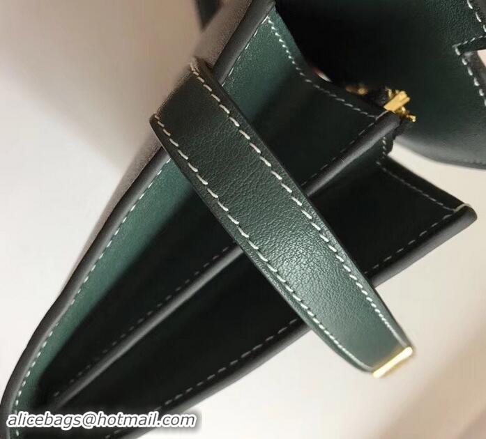 Elegant Hermes Kelly Wallet in Swift Leather H422012 Green