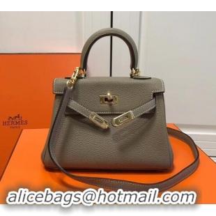 Best Product Hermes mini kelly 20 bag camel in clemence leather with golden hardware H422021