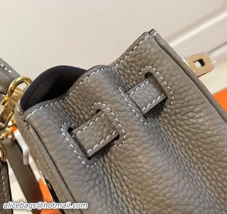 Best Product Hermes mini kelly 20 bag camel in clemence leather with golden hardware H422021