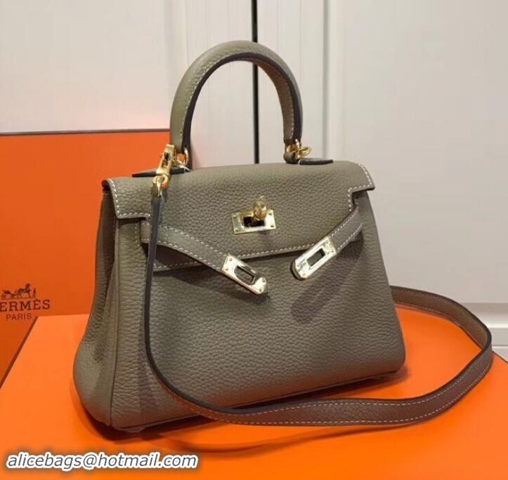 Best Product Hermes mini kelly 20 bag camel in clemence leather with golden hardware H422021