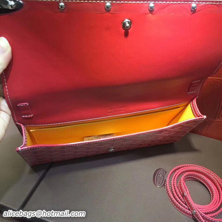 Promotional Goyard Monte-Carlo Clutch With Leather Strap 8982 Red