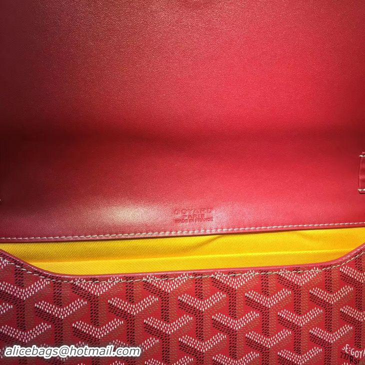 Promotional Goyard Monte-Carlo Clutch With Leather Strap 8982 Red