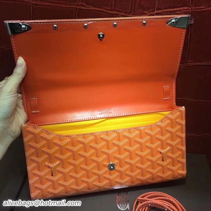 Hot Sell Goyard Monte-Carlo Clutch With Leather Strap 8982 Orange