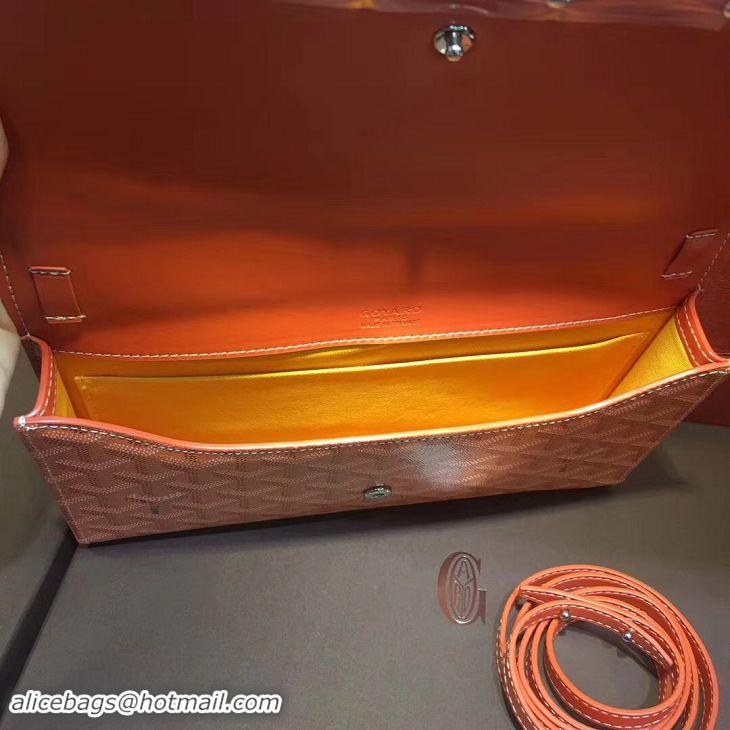 Hot Sell Goyard Monte-Carlo Clutch With Leather Strap 8982 Orange