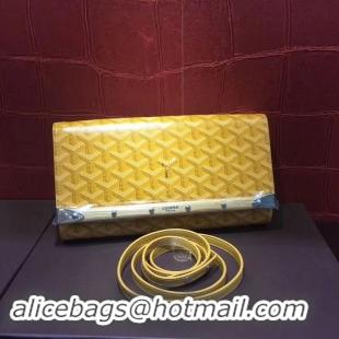 Low Cost Goyard Monte-Carlo Clutch With Leather Strap 8982 Yellow