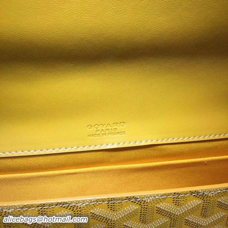 Low Cost Goyard Monte-Carlo Clutch With Leather Strap 8982 Yellow