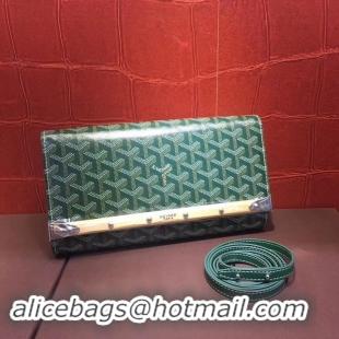 Popular Goyard Monte-Carlo Clutch With Leather Strap 8982 Green