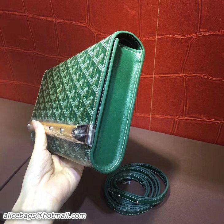 Popular Goyard Monte-Carlo Clutch With Leather Strap 8982 Green