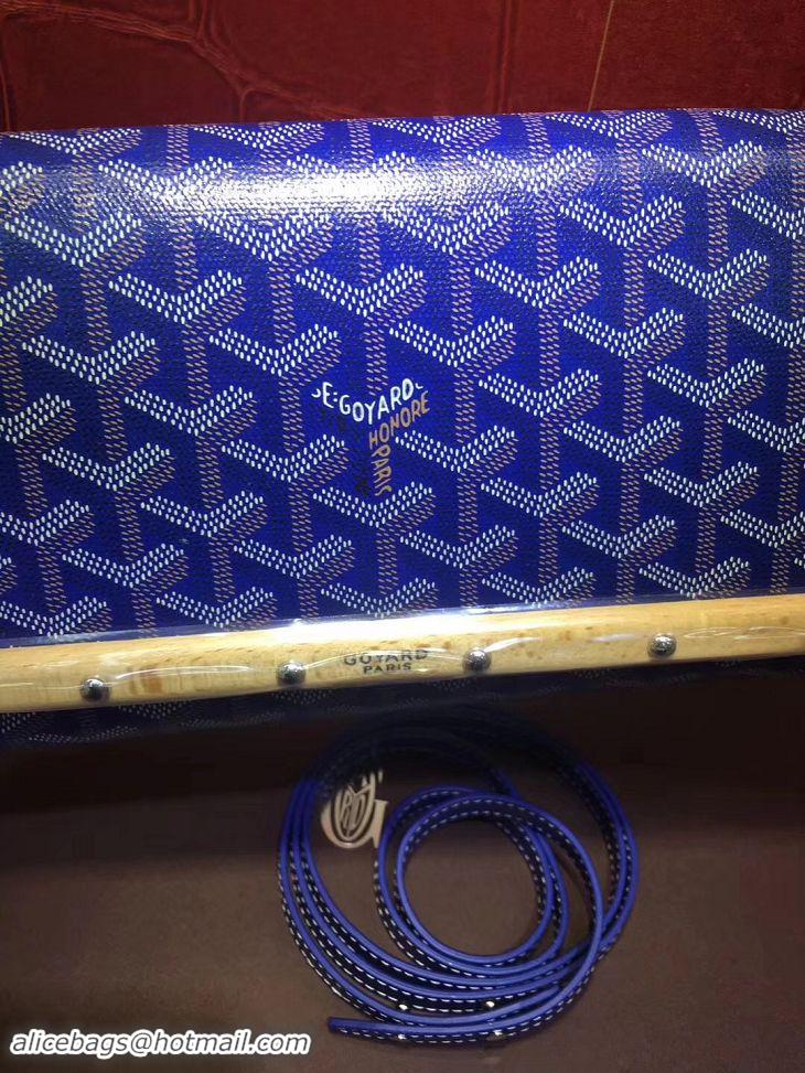 Cheapest Goyard Monte-Carlo Clutch With Leather Strap 8982 Dark Blue