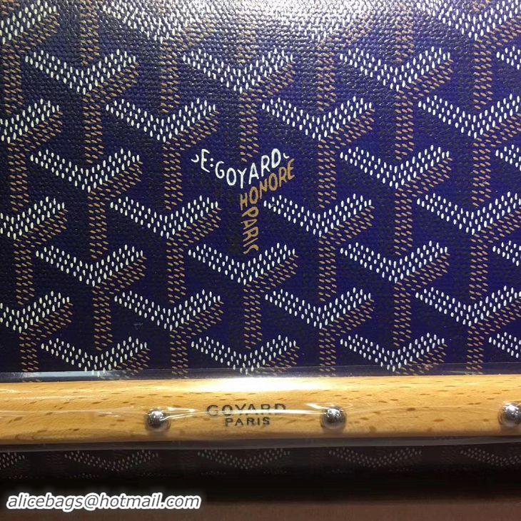 Buy Discount Goyard Monte-Carlo Clutch With Leather Strap 8982 Navy Blue