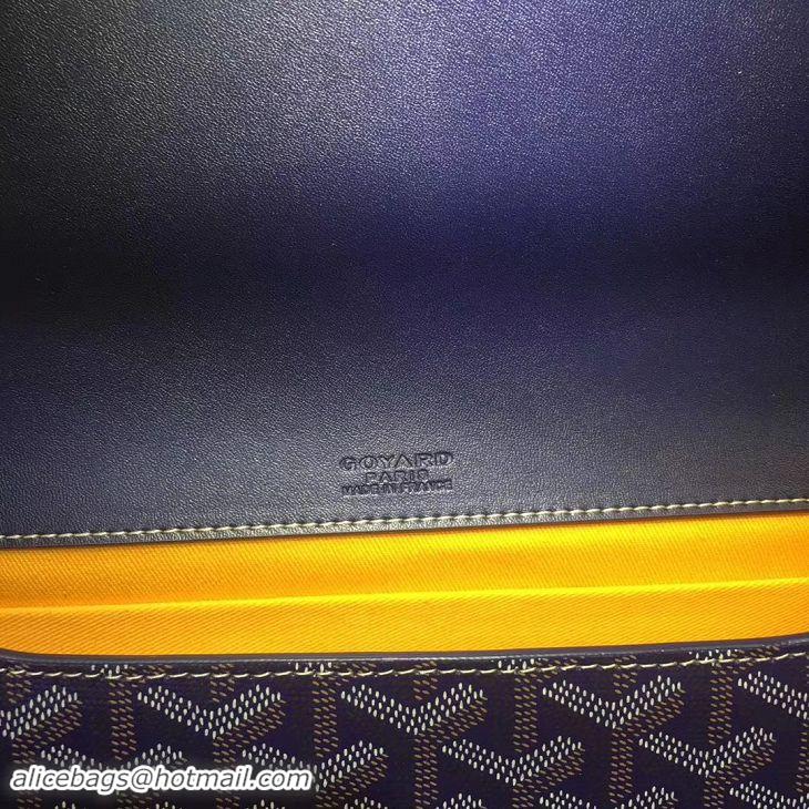 Buy Discount Goyard Monte-Carlo Clutch With Leather Strap 8982 Navy Blue