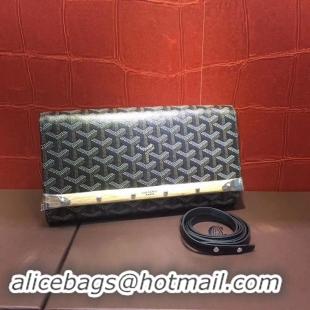 Stylish Goyard Monte-Carlo Clutch With Leather Strap 8982 Black