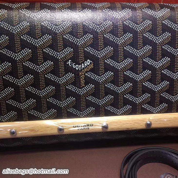 Stylish Goyard Monte-Carlo Clutch With Leather Strap 8982 Black