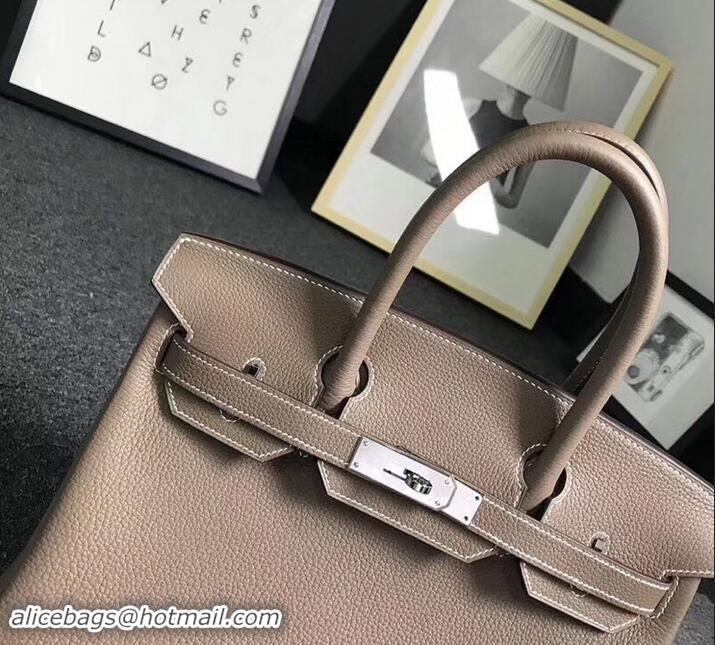 Popular Hermes Birkin 25cm Bag in Original Togo Leather Bag 423011 Elephant Grey 