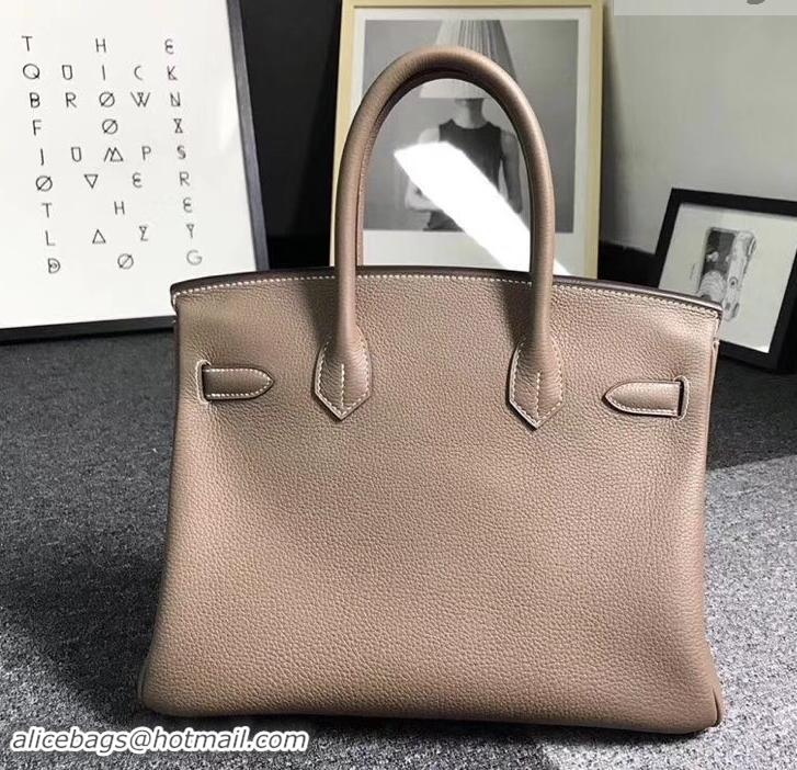 Popular Hermes Birkin 25cm Bag in Original Togo Leather Bag 423011 Elephant Grey 