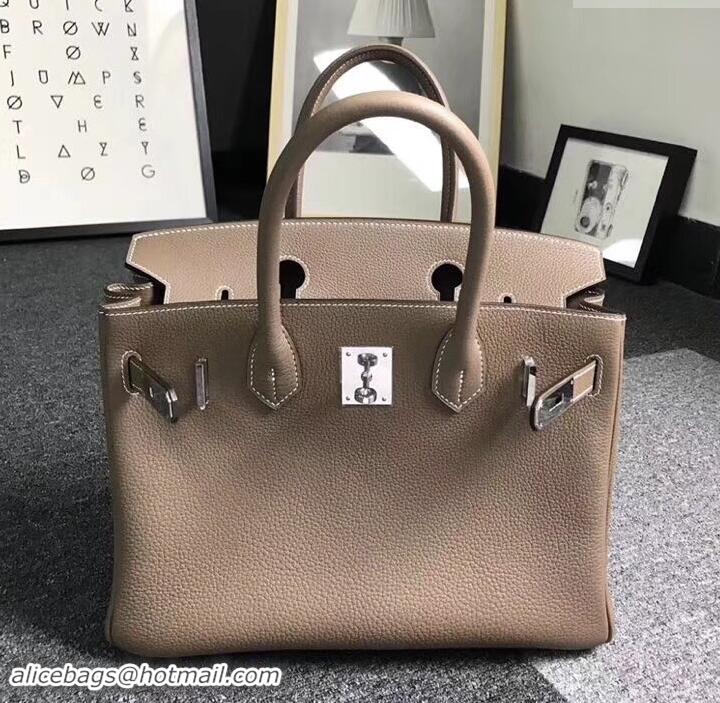 Popular Hermes Birkin 25cm Bag in Original Togo Leather Bag 423011 Elephant Grey 