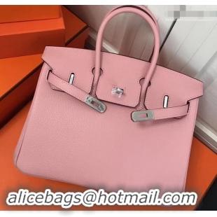 Most Popular Hermes Birkin 25cm Bag Pink in Togo Leather With Silver Hardware 423012