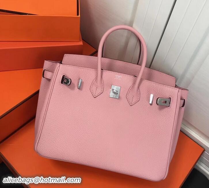 Most Popular Hermes Birkin 25cm Bag Pink in Togo Leather With Silver Hardware 423012