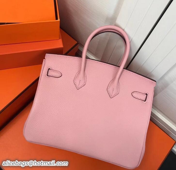 Most Popular Hermes Birkin 25cm Bag Pink in Togo Leather With Silver Hardware 423012