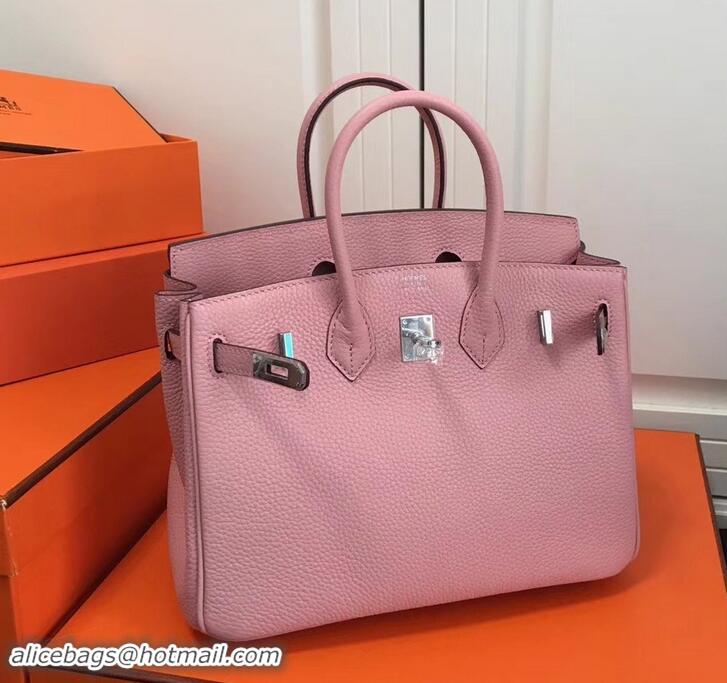 Most Popular Hermes Birkin 25cm Bag Pink in Togo Leather With Silver Hardware 423012