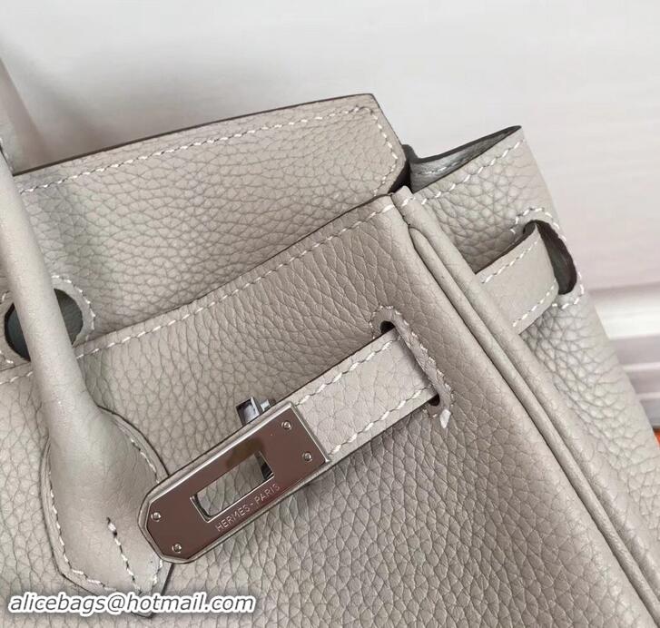 Affordable Price Hermes Birkin 25cm Bag White in Togo Leather With Silver Hardware 423012