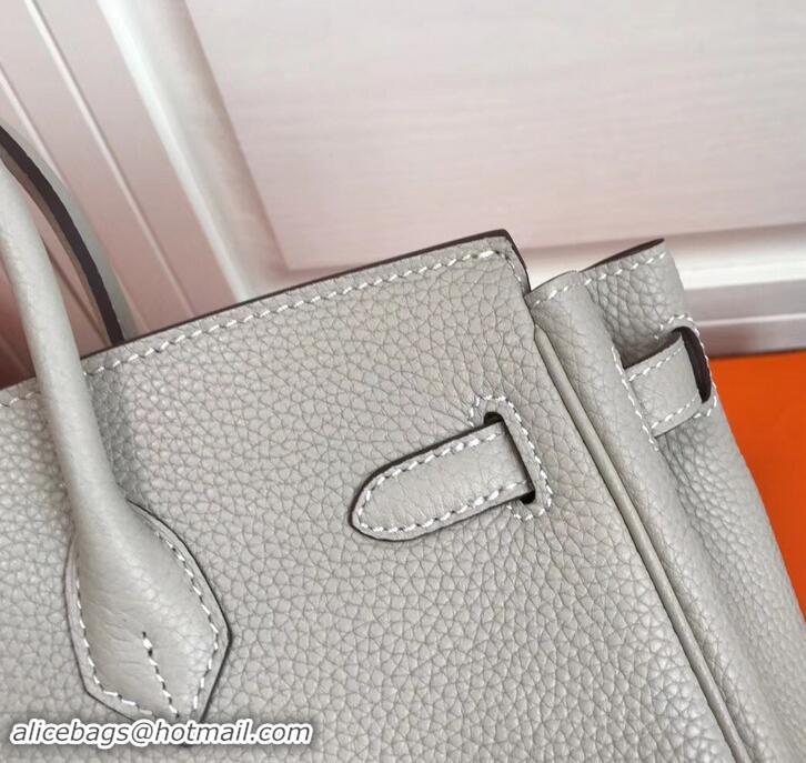 Affordable Price Hermes Birkin 25cm Bag White in Togo Leather With Silver Hardware 423012