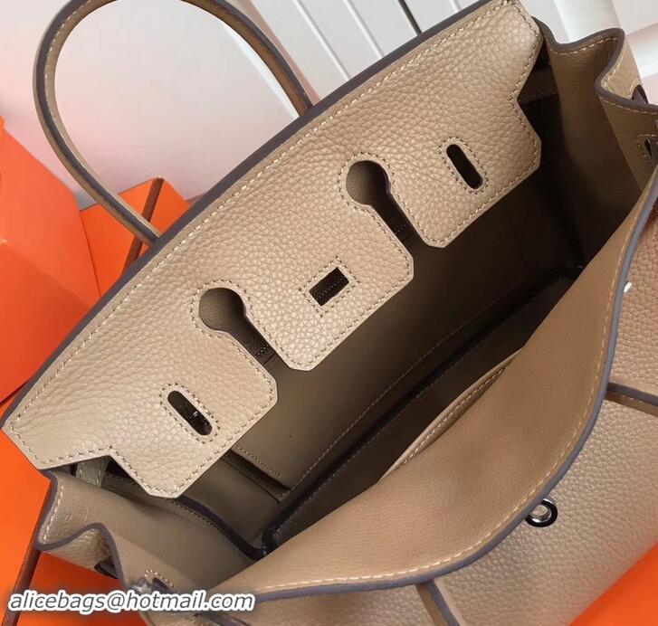 Grade Design Hermes Birkin 25cm Bag Apricot in Togo Leather With Silver Hardware 423012