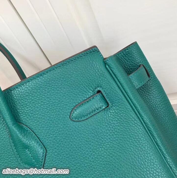 Shop Duplicate Hermes Birkin 25cm Bag Peacock Green in Togo Leather With Gold Hardware 423012