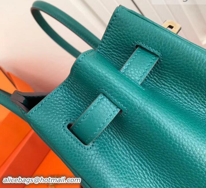 Shop Duplicate Hermes Birkin 25cm Bag Peacock Green in Togo Leather With Gold Hardware 423012