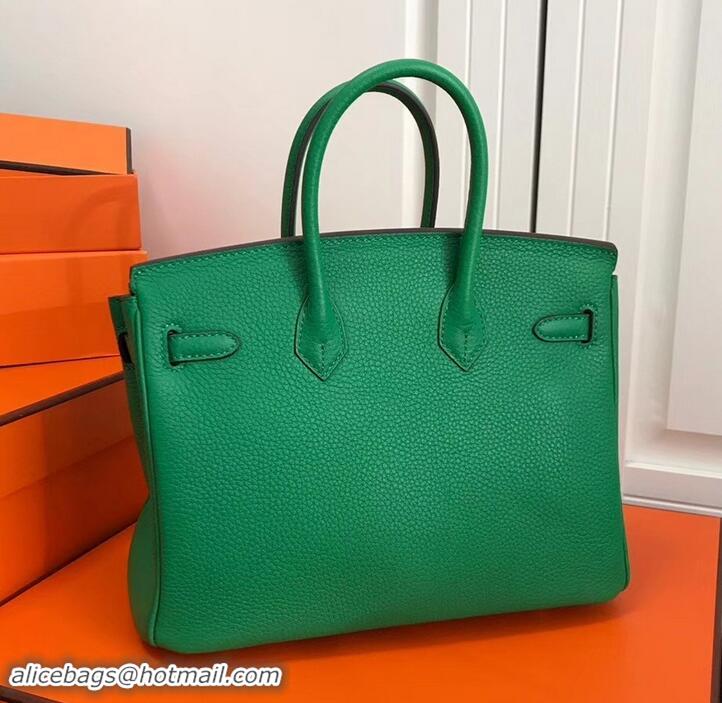 Discount Hermes Birkin 25cm Bag Bamboo Green in Togo Leather With Gold Hardware 423012