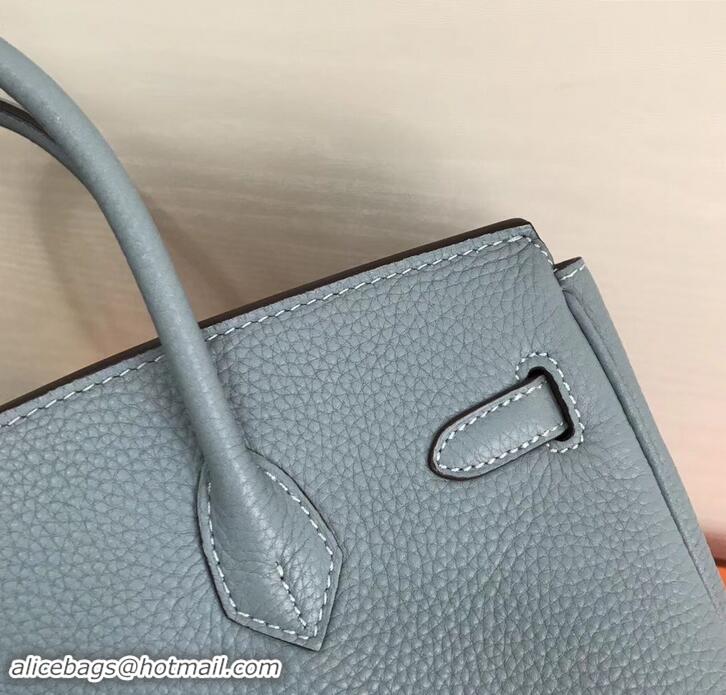 Best Quality Hermes Birkin 25cm Bag Baby Blue in Togo Leather With Gold Hardware 423012