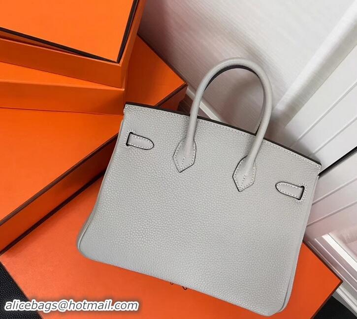 Best Price Hermes Birkin 25cm Bag Pearl Gray in Togo Leather With Gold Hardware 423012