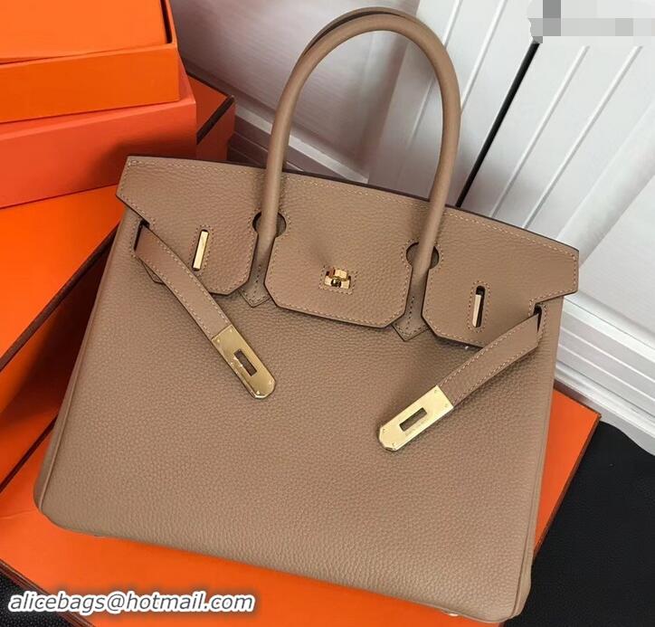 Grade Quality Hermes Birkin 25cm Bag Apricot in Togo Leather With Gold Hardware 423012