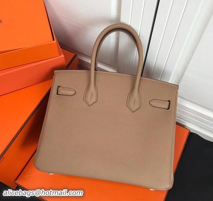 Grade Quality Hermes Birkin 25cm Bag Apricot in Togo Leather With Gold Hardware 423012