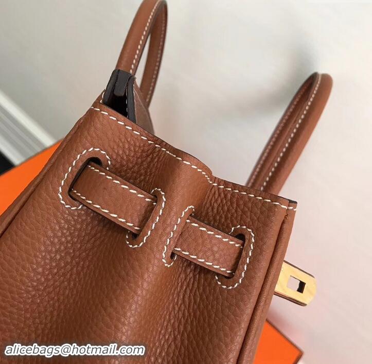 Good Product Hermes Birkin 25cm Bag Brown in Togo Leather With Gold Hardware 423012