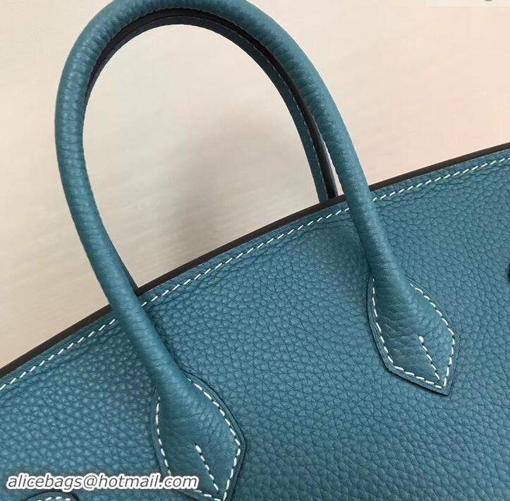 Discount Hermes Birkin 25cm Bag Denim Blue in Togo Leather With Gold Hardware 423012