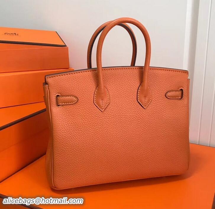 Affordable Price Hermes Birkin 25cm Bag Orange in Togo Leather With Gold Hardware 423012